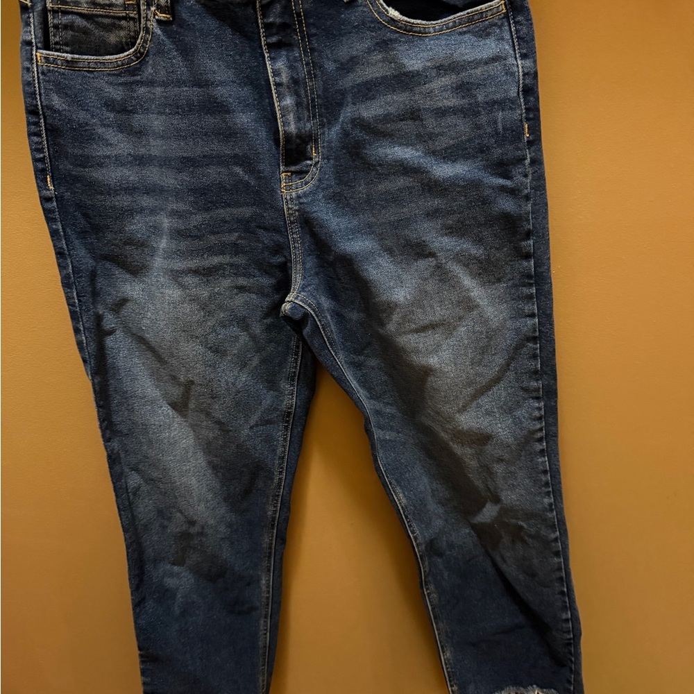 Cello Denim Jeans in Blue with Gold Stitching